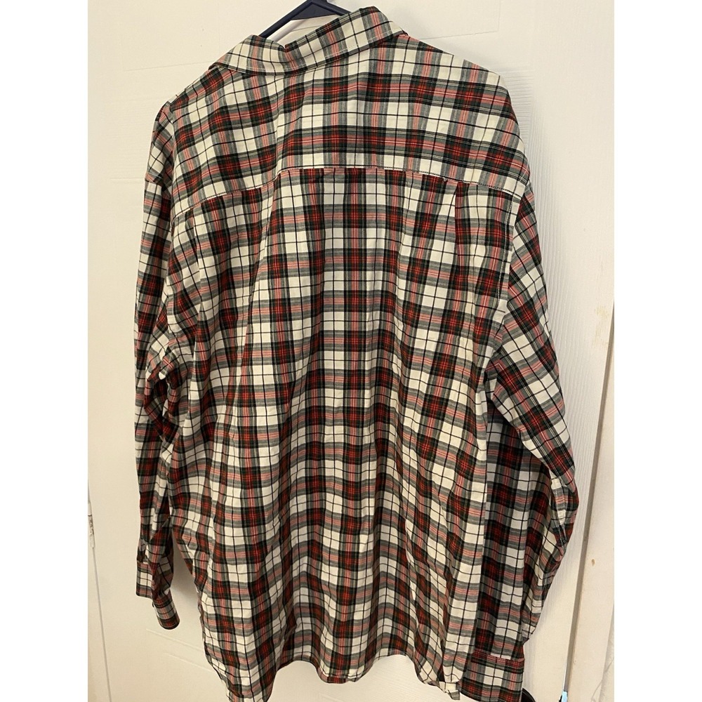 St Johns Bay Mens XXL Plaid Cotton Button Down Timeless Dark Academia 0201 - Picture 9 of 9